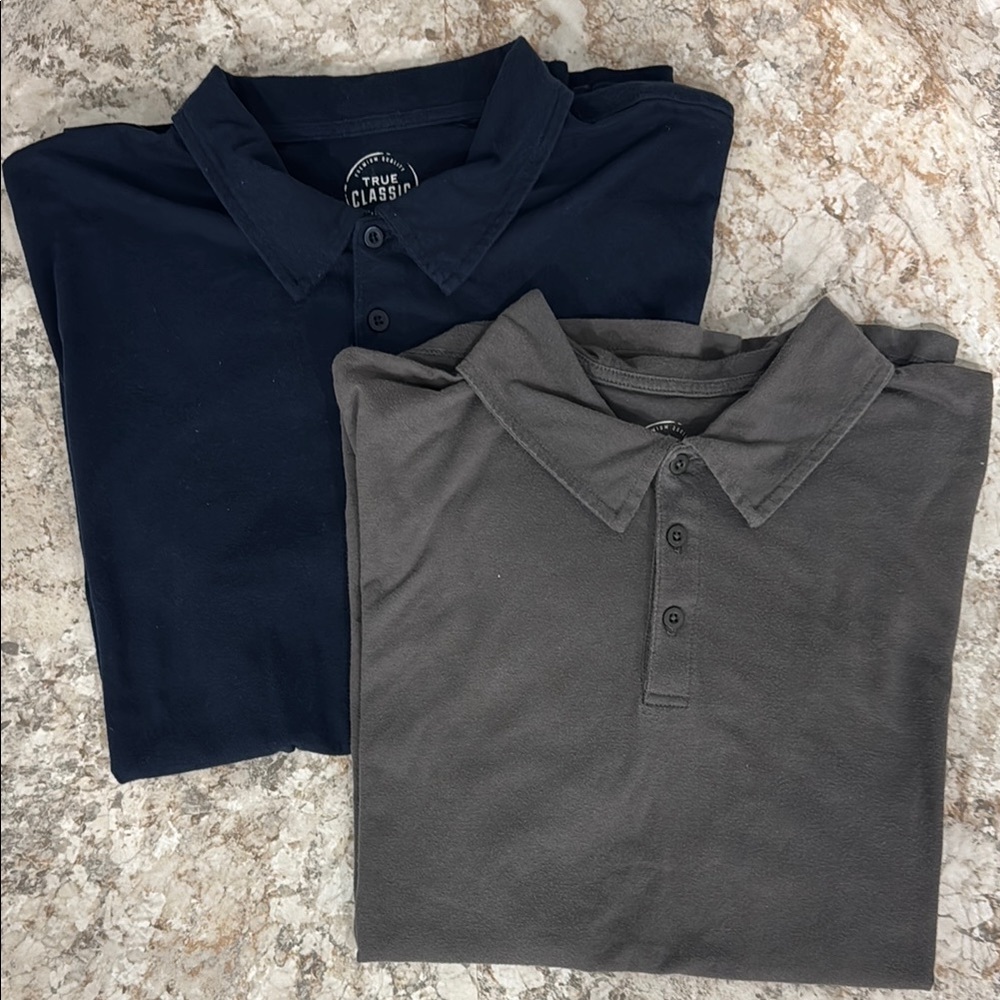 Men's Polo Shirt set - Navy and Gray